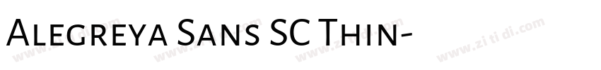 Alegreya Sans SC Thin字体转换